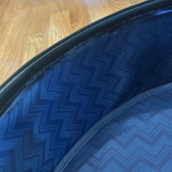 Calpak Baye Gray Milk Marble Round travel Luggage 20” x 19”x17.5” new - Picture 8 of 11